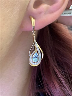 *Серьги Топаз цв Красное арт. 02-4148-01-201-1110-57-381 (вес 4,72 г) - фото 341536 *Серьги Топаз цв Красное арт. 02-4148-01-201-1110-57-381 (вес 4,72 г) - фото 341536