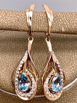 *Серьги Топаз цв Красное арт. 02-4148-01-201-1110-57-381 (вес 4,72 г) - фото 341538 *Серьги Топаз цв Красное арт. 02-4148-01-201-1110-57-381 (вес 4,72 г) - фото 341538