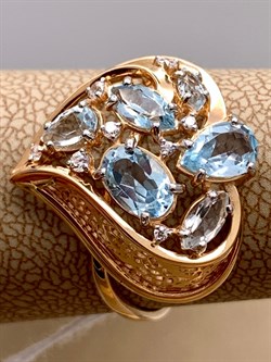 *Кольцо р.20 Топаз, Фианит цв Красное арт. 01-4899-00-207-1110-46-052 (вес 3,38 г) - фото 341559 *Кольцо р.20 Топаз, Фианит цв Красное арт. 01-4899-00-207-1110-46-052 (вес 3,38 г) - фото 341559