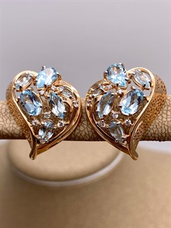 *Серьги Топаз, Фианит цв Красное арт. 02-3763-00-207-1110-46-769 (вес 5,7 г) - фото 341569 *Серьги Топаз, Фианит цв Красное арт. 02-3763-00-207-1110-46-769 (вес 5,7 г) - фото 341569