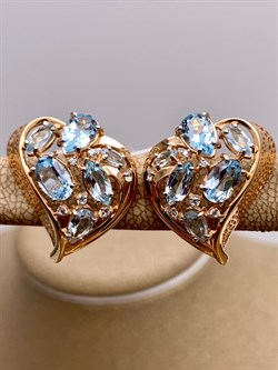 *Серьги Топаз, Фианит цв Красное арт. 02-3763-00-207-1110-46-769 (вес 5,7 г) - фото 341570 *Серьги Топаз, Фианит цв Красное арт. 02-3763-00-207-1110-46-769 (вес 5,7 г) - фото 341570