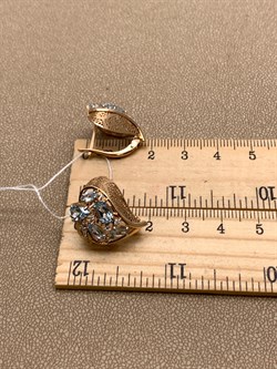 *Серьги Топаз, Фианит цв Красное арт. 02-3763-00-207-1110-46-769 (вес 5,7 г) - фото 341574 *Серьги Топаз, Фианит цв Красное арт. 02-3763-00-207-1110-46-769 (вес 5,7 г) - фото 341574