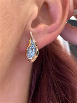 *Серьги Топаз цв Красное арт. 02-4168-00-201-1110-46-176 (вес 4,49 г) - фото 341601