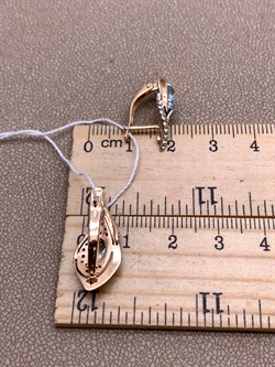 *Серьги Топаз цв Красное арт. 02-4168-00-201-1110-46-176 (вес 4,49 г) - фото 341604