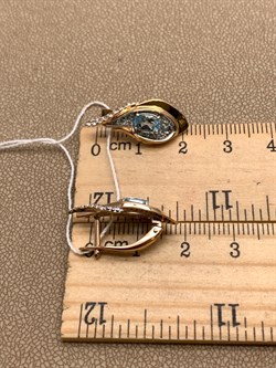 *Серьги Топаз цв Красное арт. 02-4168-00-201-1110-46-176 (вес 4,49 г) - фото 341605