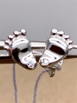 *Пусеты Белый Фианит цв Белое арт. 02-3694-00-401-1120-03-503 (вес 1,15 г) - фото 341661 *Пусеты Белый Фианит цв Белое арт. 02-3694-00-401-1120-03-503 (вес 1,15 г) - фото 341661