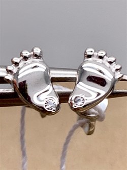 *Пусеты Белый Фианит цв Белое арт. 02-3694-00-401-1120-03-503 (вес 1,15 г) - фото 341663 *Пусеты Белый Фианит цв Белое арт. 02-3694-00-401-1120-03-503 (вес 1,15 г) - фото 341663