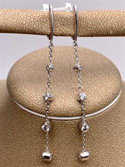 *Серьги Белый Фианит цв Белое арт. 02-4288-00-501-1120-38-326 (вес 3,91 г) - фото 341669 *Серьги Белый Фианит цв Белое арт. 02-4288-00-501-1120-38-326 (вес 3,91 г) - фото 341669