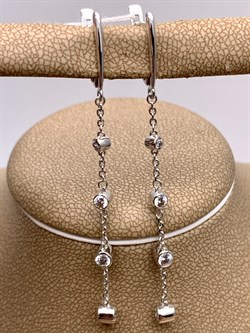 *Серьги Белый Фианит цв Белое арт. 02-4288-00-501-1120-38-326 (вес 3,91 г) - фото 341670 *Серьги Белый Фианит цв Белое арт. 02-4288-00-501-1120-38-326 (вес 3,91 г) - фото 341670