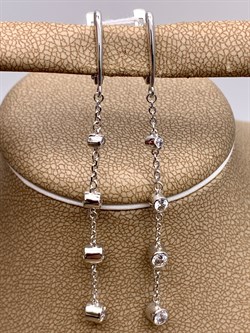 *Серьги Белый Фианит цв Белое арт. 02-4288-00-501-1120-38-326 (вес 3,91 г) - фото 341672 *Серьги Белый Фианит цв Белое арт. 02-4288-00-501-1120-38-326 (вес 3,91 г) - фото 341672