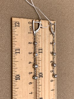 *Серьги Белый Фианит цв Белое арт. 02-4288-00-501-1120-38-326 (вес 3,91 г) - фото 341674 *Серьги Белый Фианит цв Белое арт. 02-4288-00-501-1120-38-326 (вес 3,91 г) - фото 341674