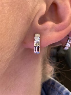 *Серьги Белый Фианит цв Белое арт. 02-4300-00-501-1120-38-560 (вес 3,36 г) - фото 341706