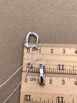 *Серьги Белый Фианит цв Белое арт. 02-4300-00-501-1120-38-560 (вес 3,36 г) - фото 341709