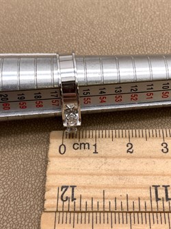 *Кольцо р.18 Белый Фианит цв Белое арт. 01-5140-00-501-1120-38-287,идет на 17-17,5 размер (вес 3,55 г) - фото 341800