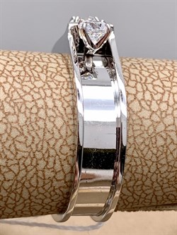 *Кольцо р.18 Белый Фианит цв Белое арт. 01-5140-00-501-1120-38-287,идет на 17-17,5 размер (вес 3,55 г) - фото 341803