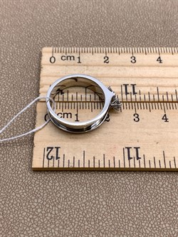 *Кольцо р.18 Белый Фианит цв Белое арт. 01-5140-00-501-1120-38-287,идет на 17-17,5 размер (вес 3,55 г) - фото 341809