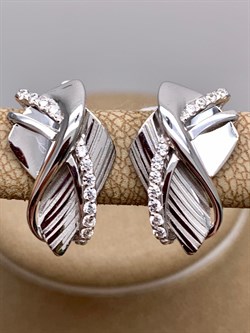 *Серьги Белый Фианит цв Белое арт. 02-4046-00-401-1120-48-782 (вес 3,87 г) - фото 341850 *Серьги Белый Фианит цв Белое арт. 02-4046-00-401-1120-48-782 (вес 3,87 г) - фото 341850