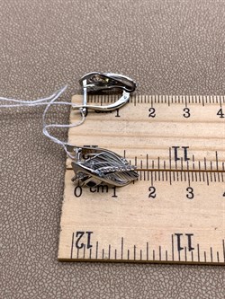 *Серьги Белый Фианит цв Белое арт. 02-4046-00-401-1120-48-782 (вес 3,87 г) - фото 341852 *Серьги Белый Фианит цв Белое арт. 02-4046-00-401-1120-48-782 (вес 3,87 г) - фото 341852