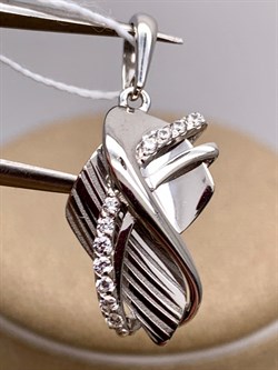 *Подвеска Белый Фианит цв Белое арт. 03-2765-00-401-1120-48-228 (вес 1,6 г) - фото 341854