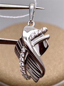 *Подвеска Белый Фианит цв Белое арт. 03-2765-00-401-1120-48-228 (вес 1,6 г) - фото 341856