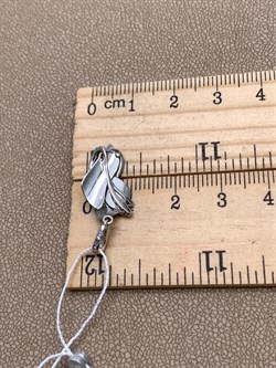 *Подвеска Белый Фианит цв Белое арт. 03-2765-00-401-1120-48-228 (вес 1,6 г) - фото 341857