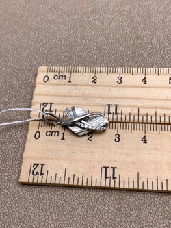 *Подвеска Белый Фианит цв Белое арт. 03-2765-00-401-1120-48-228 (вес 1,6 г) - фото 341858