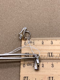 *Серьги Белый Фианит цв Белое и Лимонное арт. 02-4221-00-501-1121-67-419 (вес 5,23 г) - фото 341904