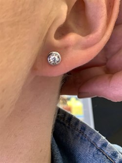 *Пусеты Белый Фианит цв Белое арт. 02-4303-00-501-1120-38-042 (вес 1,86 г) - фото 341980 *Пусеты Белый Фианит цв Белое арт. 02-4303-00-501-1120-38-042 (вес 1,86 г) - фото 341980