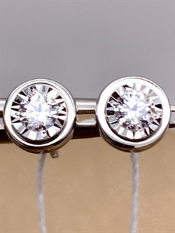 *Пусеты Белый Фианит цв Белое арт. 02-4303-00-501-1120-38-042 (вес 1,86 г) - фото 341981 *Пусеты Белый Фианит цв Белое арт. 02-4303-00-501-1120-38-042 (вес 1,86 г) - фото 341981