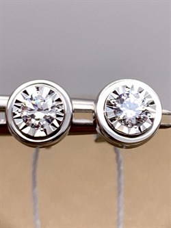 *Пусеты Белый Фианит цв Белое арт. 02-4303-00-501-1120-38-042 (вес 1,86 г) - фото 341984 *Пусеты Белый Фианит цв Белое арт. 02-4303-00-501-1120-38-042 (вес 1,86 г) - фото 341984