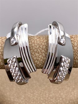 *Серьги Белый Фианит цв Белое арт. 02-4044-00-401-1120-48-412 (вес 3,52 г) - фото 342014 *Серьги Белый Фианит цв Белое арт. 02-4044-00-401-1120-48-412 (вес 3,52 г) - фото 342014