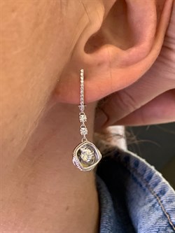 *Серьги Белый Фианит цв Белое арт. 02-4289-00-501-1120-38-615 (вес 3,98 г) - фото 342052 *Серьги Белый Фианит цв Белое арт. 02-4289-00-501-1120-38-615 (вес 3,98 г) - фото 342052