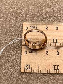 *Кольцо р.17,5 цв Красное, Белое арт. 01-5139-00-000-1111-48-739 (вес 3,63 г) - фото 342119