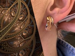 *Серьги цв Красное, Белое арт. 02-4135-00-000-1111-48-781 (вес 3,94 г) - фото 342123