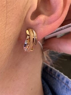 *Серьги цв Красное, Белое арт. 02-4135-00-000-1111-48-781 (вес 3,94 г) - фото 342124