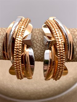 *Серьги цв Красное, Белое арт. 02-4135-00-000-1111-48-781 (вес 3,94 г) - фото 342126