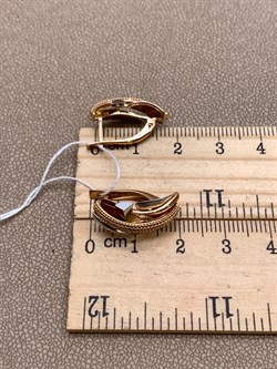 *Серьги цв Красное, Белое арт. 02-4135-00-000-1111-48-781 (вес 3,94 г) - фото 342128