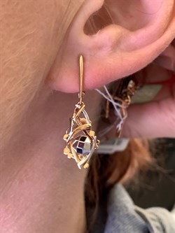 *Серьги цв Красное, Белое арт. 02-4201-00-000-1111-48-439 (вес 3,63 г) - фото 342167