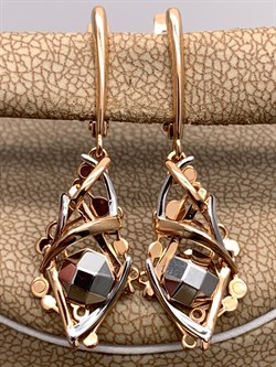 *Серьги цв Красное, Белое арт. 02-4201-00-000-1111-48-439 (вес 3,63 г) - фото 342168