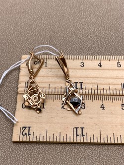 *Серьги цв Красное, Белое арт. 02-4201-00-000-1111-48-439 (вес 3,63 г) - фото 342171