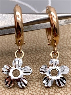 *Серьги Конго цв Красное, Белое арт. 02-0619-00-000-1111-04-439 (вес 2,06 г) - фото 342212 *Серьги Конго цв Красное, Белое арт. 02-0619-00-000-1111-04-439 (вес 2,06 г) - фото 342212