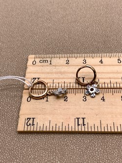 *Серьги Конго цв Красное, Белое арт. 02-0619-00-000-1111-04-439 (вес 2,06 г) - фото 342216 *Серьги Конго цв Красное, Белое арт. 02-0619-00-000-1111-04-439 (вес 2,06 г) - фото 342216