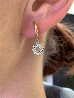 *Серьги Конго цв Красное, Белое арт. 02-0617-00-000-1111-04-392 (вес 2,28 г) - фото 342232