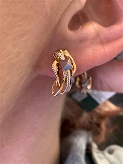 *Серьги цв Красное, Белое арт. 02-4118-00-000-1111-04-448 (вес 3,05 г) - фото 342247 *Серьги цв Красное, Белое арт. 02-4118-00-000-1111-04-448 (вес 3,05 г) - фото 342247