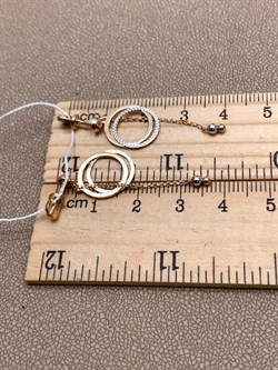 *Серьги Пусеты цв Красное, Белое арт. 02-4107-00-000-1111-04-428 (вес 2,71 г) - фото 342296