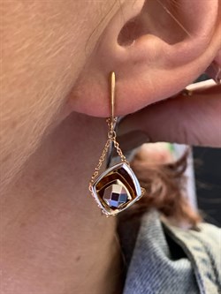 *Серьги цв Красное, Белое арт. 02-4285-00-000-1111-66-560 (вес 4,24 г) - фото 342366