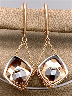 *Серьги цв Красное, Белое арт. 02-4285-00-000-1111-66-560 (вес 4,24 г) - фото 342368