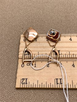 *Серьги цв Красное, Белое арт. 02-4285-00-000-1111-66-560 (вес 4,24 г) - фото 342370