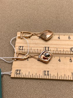 *Серьги цв Красное, Белое арт. 02-4285-00-000-1111-66-560 (вес 4,24 г) - фото 342371