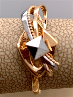 *Кольцо р.17,5 цв Красное, Белое арт. 01-5129-00-000-1111-04-731 (вес 2,2 г) - фото 342383